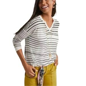 CAbi Striped V-Neck Women's Top